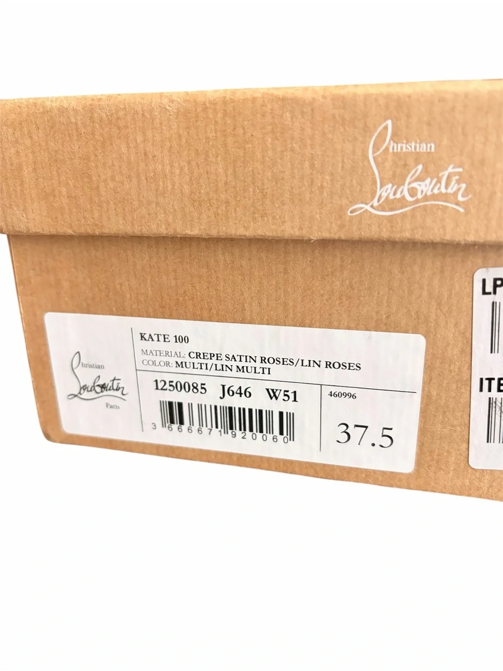 Christian Louboutin Kate 100mm crepe rose print heels
